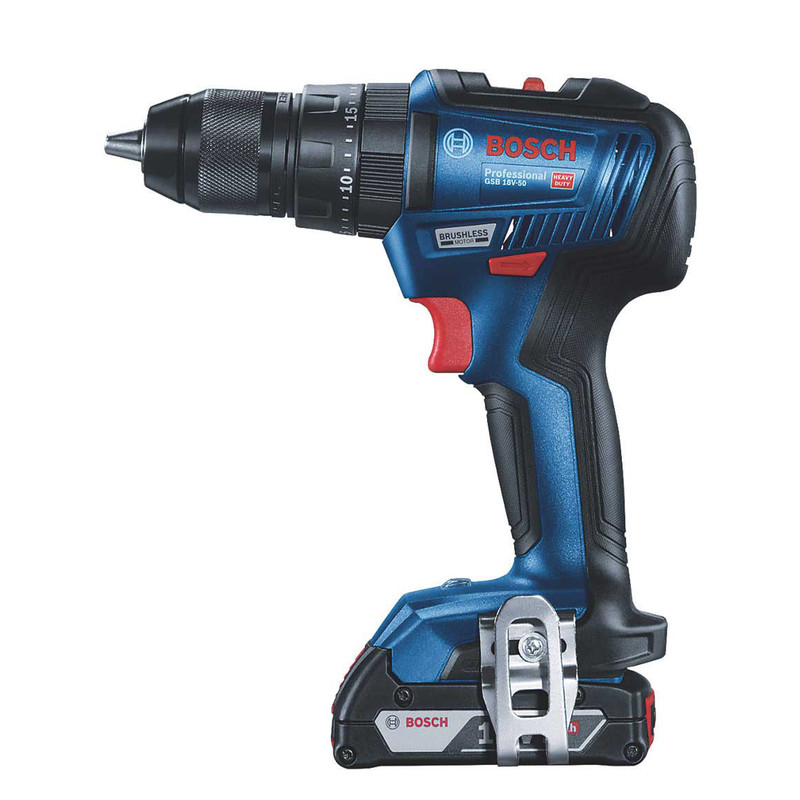دریل شارژی چکشی بوش مدل براشلس هوشمند کد New GSB 18V-50