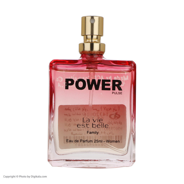 عطر جیبی زنانه پاور پالس مدل لاویه بل حجم 25 میلی لیتر