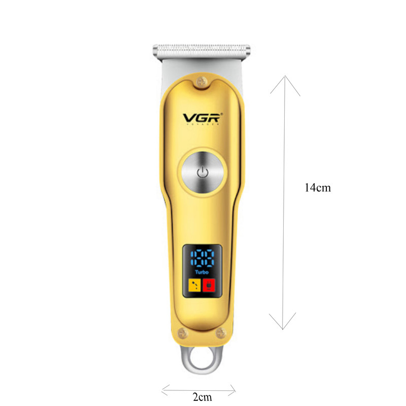 ماشین اصلاح موی سر و صورت وی جی ار مدل V-290 با تیغه استیل ضد زنگ، نمایشگر دیجیتال، قابلیت دو سرعته، منبع تغذیه برق و شارژ، سه شانه اصلاح 1 تا 3 میلیمتر، مدت زمان استفاده 120 دقیقه و شارژ 90 دقیقه