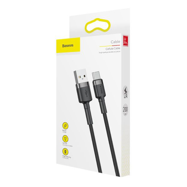 کابل تبدیل USB به USB-C باسئوس مدل CATKLF-CG1 Cafule طول 2 متر