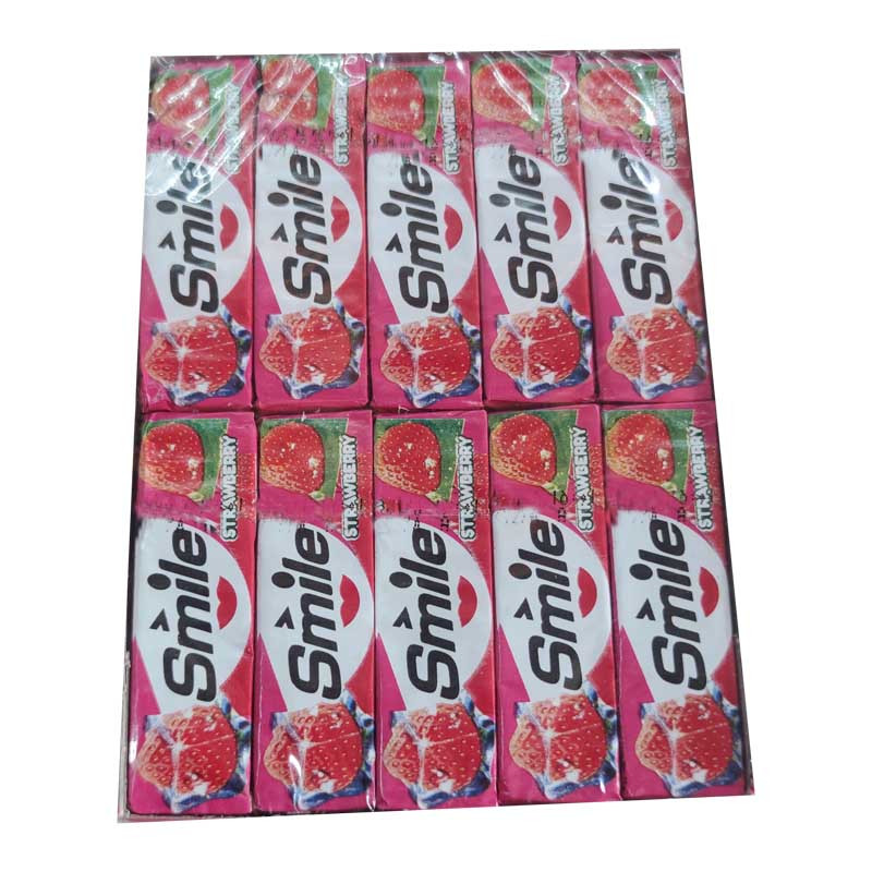 آدامس اسمایل توت فرنگی شیرین عسل بسته 20 عددی