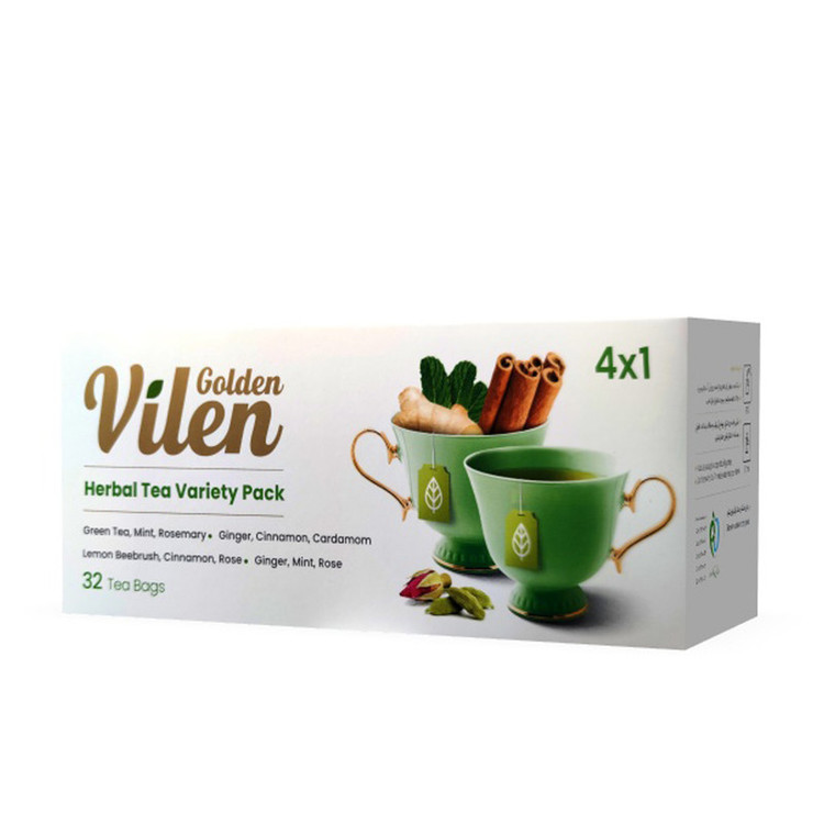 بسته ترکیبی دمنوش گیاهی 1x4 گلدن ویلن بسته 32 عددی