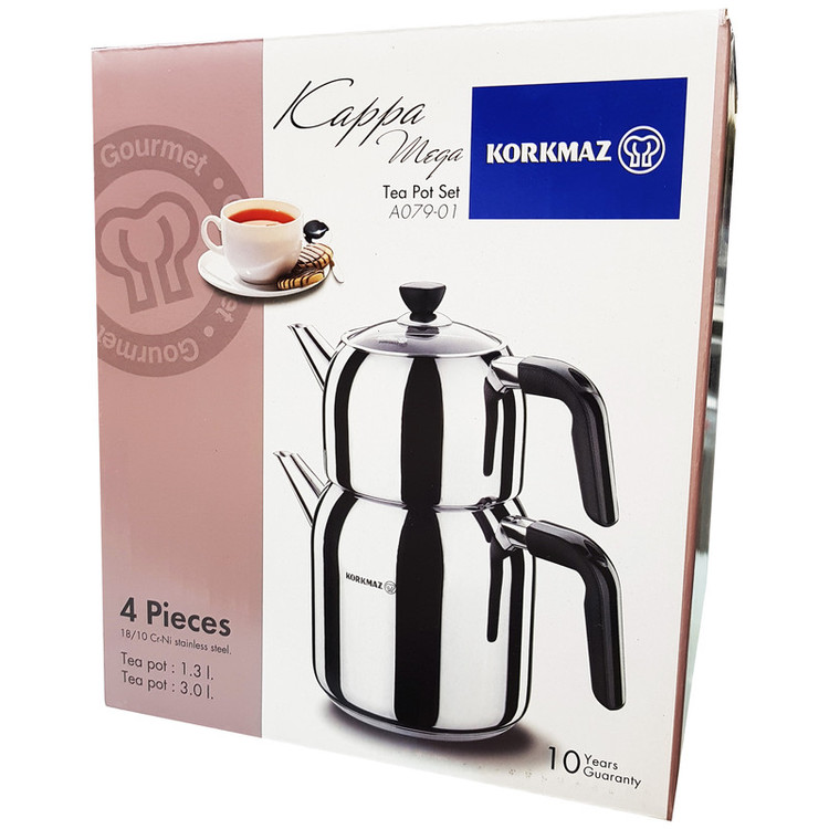 ست کتری و قوری کرکماز مدل KAPPA MEGA کد A079-01 گنجایش 3 لیتر