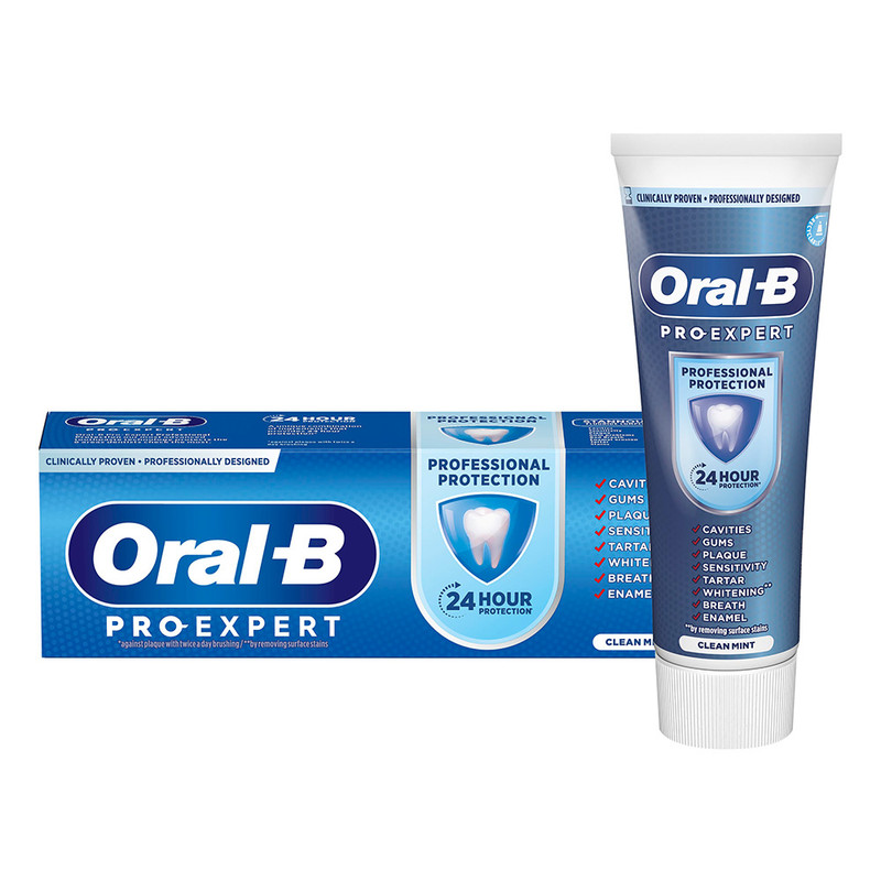 خمیر دندان اورال-بی مدل PRO-EXPERT مدل PROFESSIONAL PROTECTION حجم 75 میلی لیتر