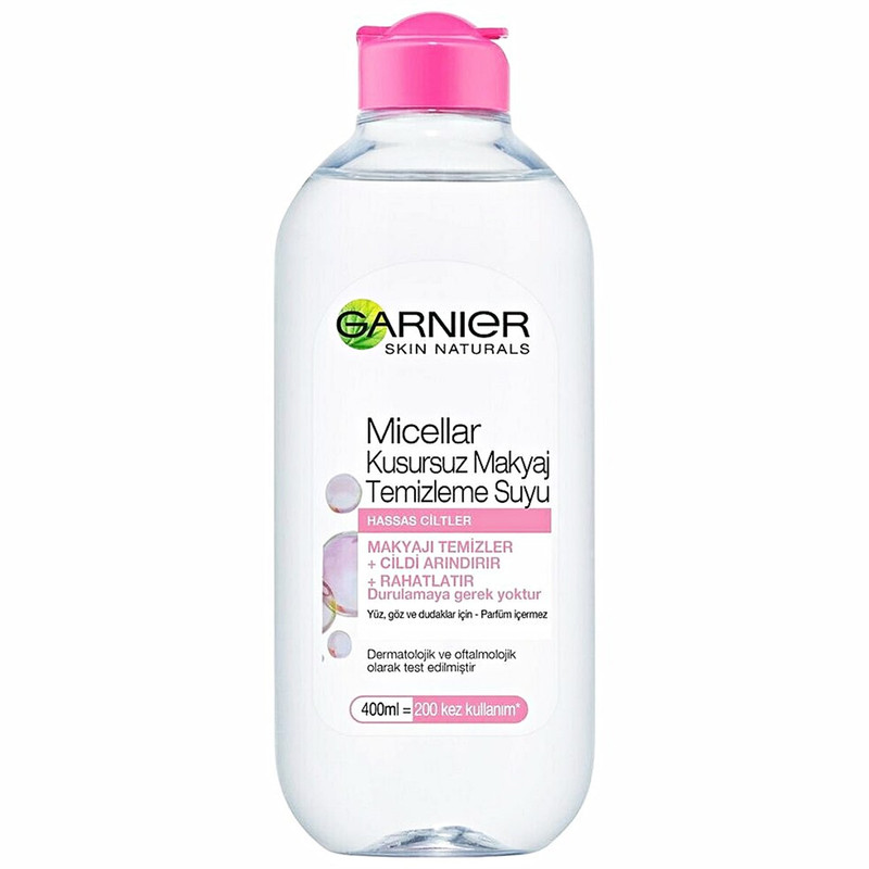 محلول پاک کننده آرایش صورت گارنیه مدل Skin Naturals حجم 400 میلی لیتر