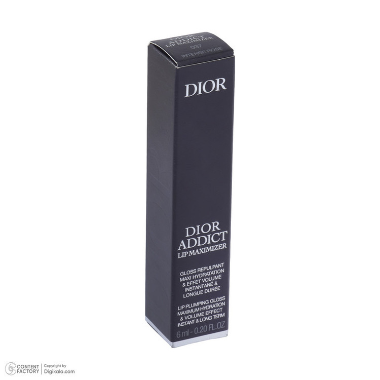 لیپ گلاس حجمدهنده دیور با شماره رنگ 37، مدل Intense Rose، جلوه اکلیلی و حجم 6 میلیلیتر
