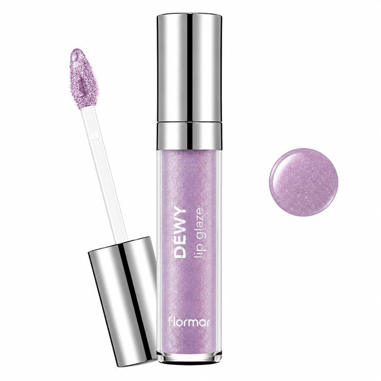 لیپ گلاس براق فلورمار مدل Dewy Glaze شماره 25 رنگ یاسی شاین