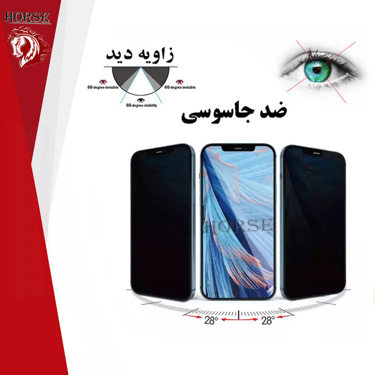 محافظ صفحه نمایش حریم شخصی هورس مدل PFH مناسب برای گوشی موبایل اپل iPhone 13