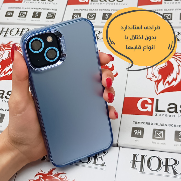 محافظ لنز دوربین شیشهای هورس مدل SHLZH مناسب برای گوشی موبایل اپل iPhone 13