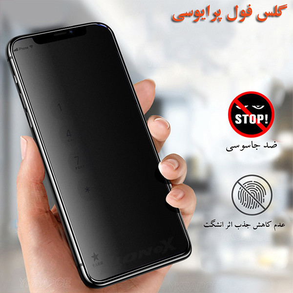 محافظ صفحه نمایش حریم شخصی لایونکس مدل PFLI مناسب برای گوشی موبایل اپل iPhone 13 Pro Max