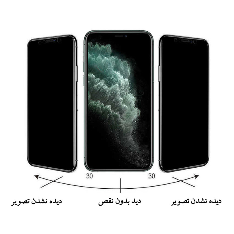 محافظ صفحه نمایش شهر گلس حریم شخصی مدل PRV مناسب برای گوشی موبایل اپل iPhone 13