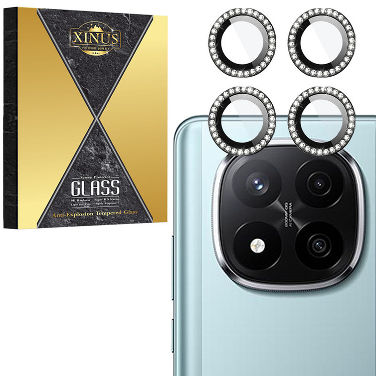 محافظ لنز دوربین شیشهای ژینوس مدل RINX مناسب برای گوشی موبایل شیائومی Redmi Note 14 Pro Plus 5G