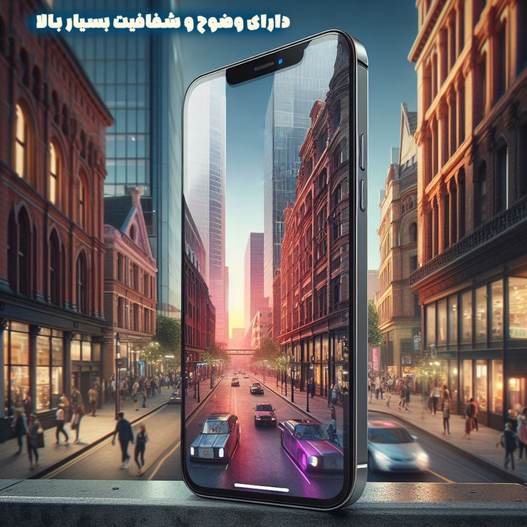 محافظ صفحه نمایش سرامیکی شهر گلس مدل CRMSNWSH مناسب برای گوشی موبایل اپل iPhone 15