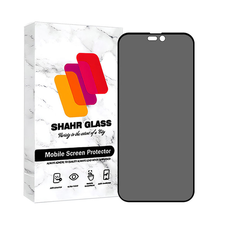 محافظ صفحه نمایش حریم شخصی شهر گلس مدل FULLPRIV مناسب برای گوشی موبایل اپل iPhone 14 Pro Max