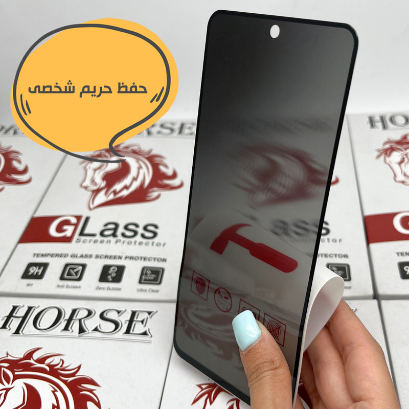 محافظ صفحه نمایش سرامیکی حریم شخصی هورس مدل CERPRIVNANOH مناسب برای گوشی موبایل اپل iPhone 11 Pro به همراه محافظ پشت گوشی