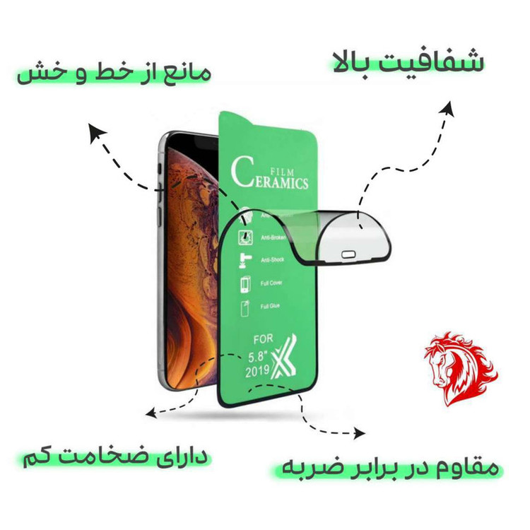 محافظ صفحه نمایش سرامیکی هورس مدل CERAMHORS مناسب برای گوشی موبایل شیائومی Redmi Note 12 Pro 4G