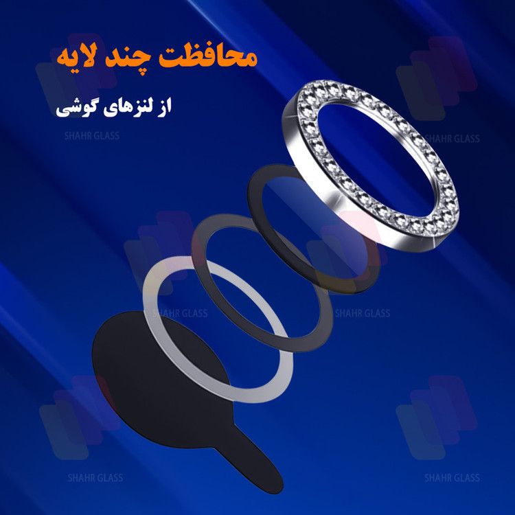 محافظ لنز دوربین شهر گلس مدل NRIS20 مناسب برای گوشی موبایل شیائومی Poco M6 4G