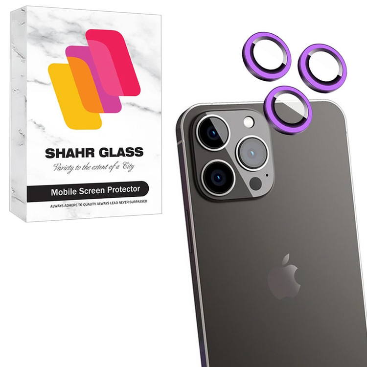 محافظ لنز دوربین شیشهای شهر گلس مدل SHLZS مناسب برای گوشی موبایل اپل iPhone 13 Pro