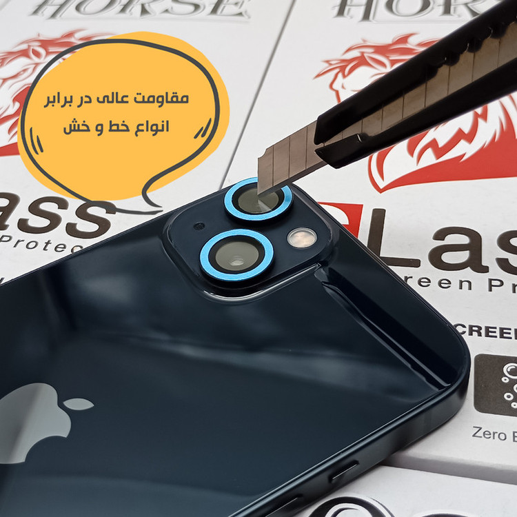 محافظ لنز دوربین شیشهای هورس مدل SHLZH مناسب برای گوشی موبایل اپل iPhone 14 Pro