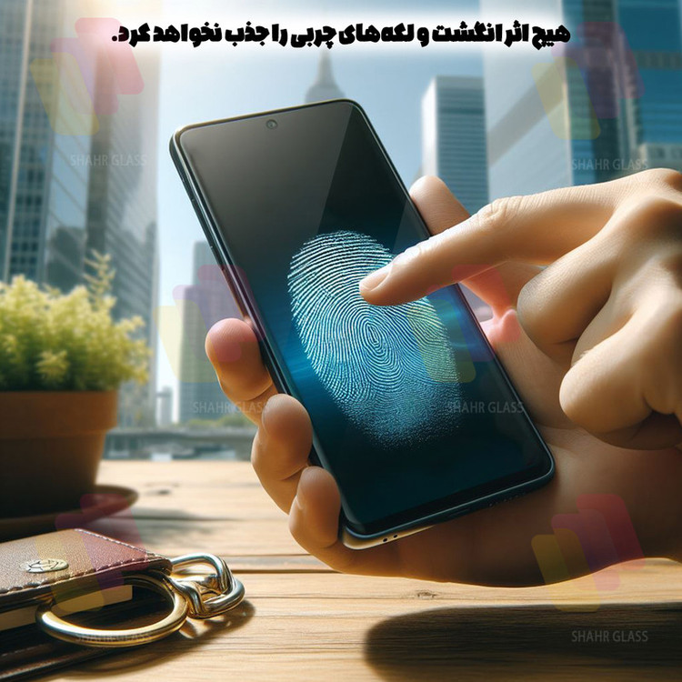 محافظ صفحه نمایش شهر گلس مدل AIRNABKSH مناسب برای گوشی موبایل شیائومی Redmi 12C / Poco C55 به همراه محافظ پشت گوشی