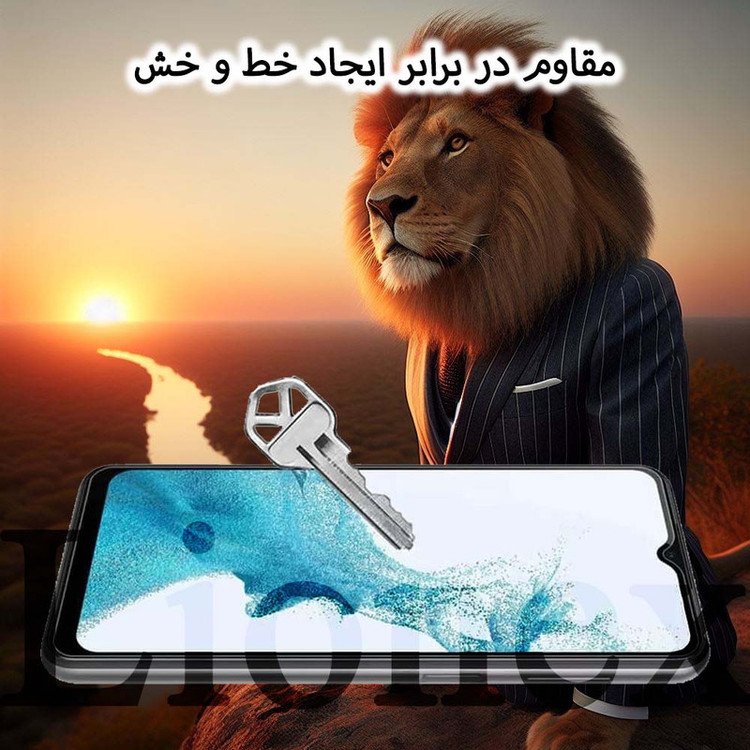 محافظ صفحه نمایش سرامیکی شفاف لایونکس مدل CERAMICNANOLI مناسب برای گوشی موبایل سامسونگ Galaxy A14 4G / A14 5G به همراه محافظ پشت گوشی