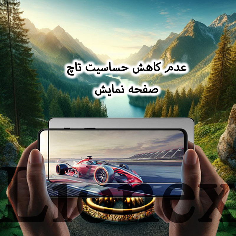 محافظ صفحه نمایش سرامیکی حریم شخصی لایونکس مدل CERPRIVNANOL مناسب برای گوشی موبایل اپل iPhone 11 به همراه محافظ پشت گوشی