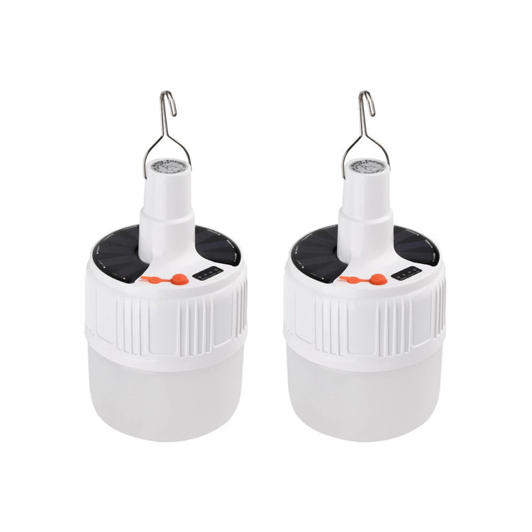 چراغ اضطراری مدل شارژی ریموت دار کد Led-Bulb-2500 مجموعه 2 عددی