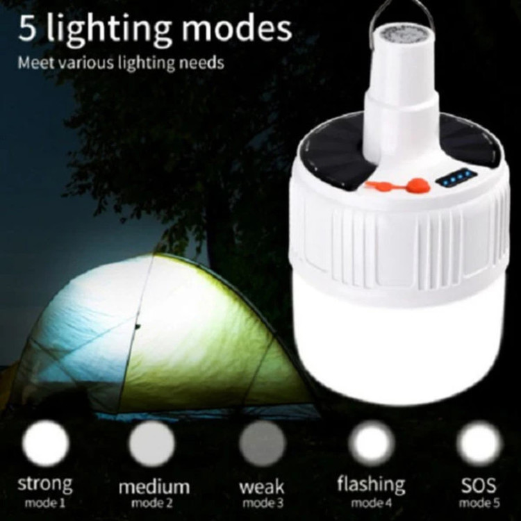 چراغ اضطراری مدل شارژی ریموت دار کد Led-Bulb-2500 مجموعه 2 عددی