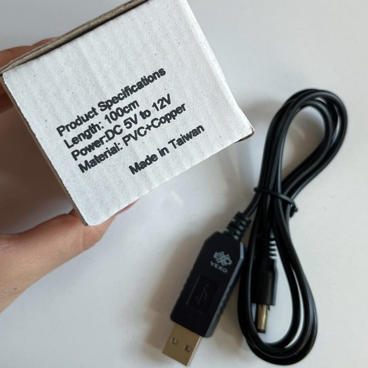 کابل تبدیل USB به DC وکسو مدل 12V طول ۱ متر