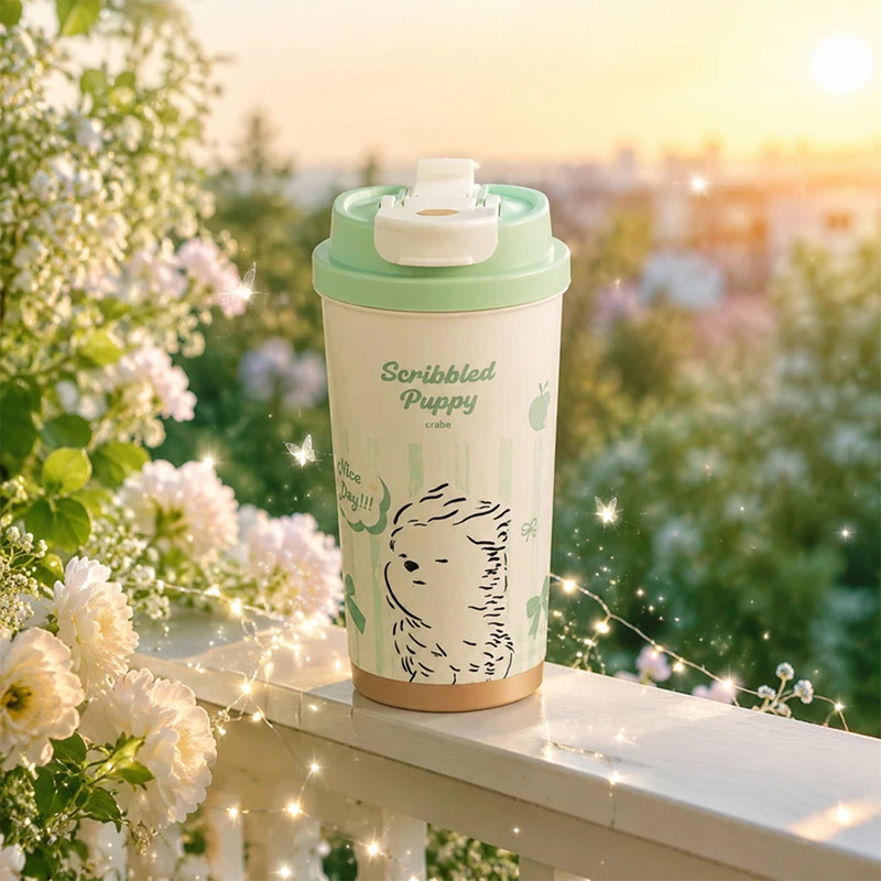 تراول ماگ مدل دوطرفه scribbled puppy گنجایش 0.52 لیتر