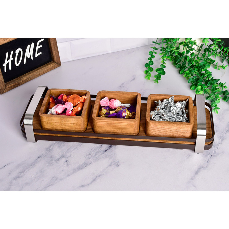 اردوخوری بی.وی.کی مدل مجستیک کد HS452203 مجموعه سه عددی به همراه استند