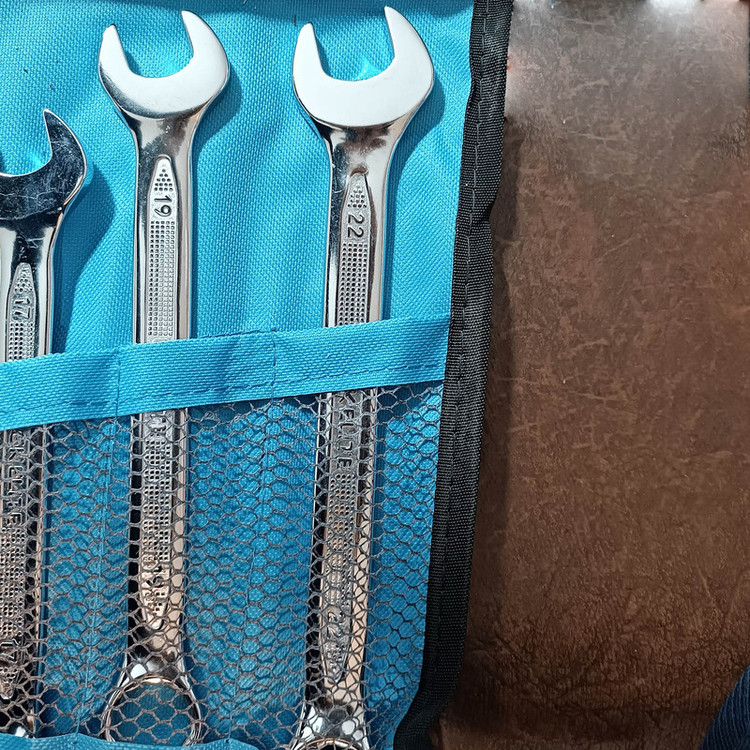 آچار یکسر تخت و یکسر رینگی جی کی الیت مدل AJ-GK ELITE-012 مجموعه 12 عددی