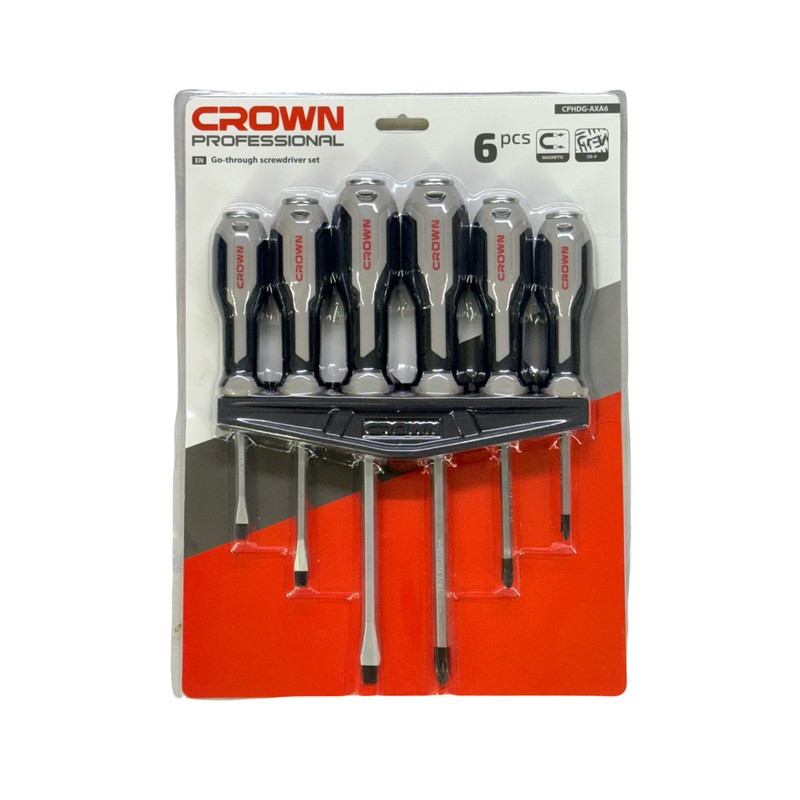 پیچ گوشتی ضربه خور کرون مدل CPHDG-AX06 بسته 6 عددی