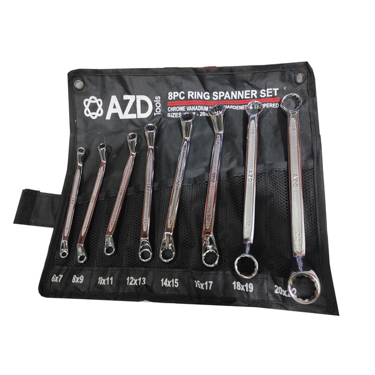 آچار دو سر رینگی ای زد دی مدل SMT-AZD--8PCS-RING SPANNERSET مجموعه 8 عددی