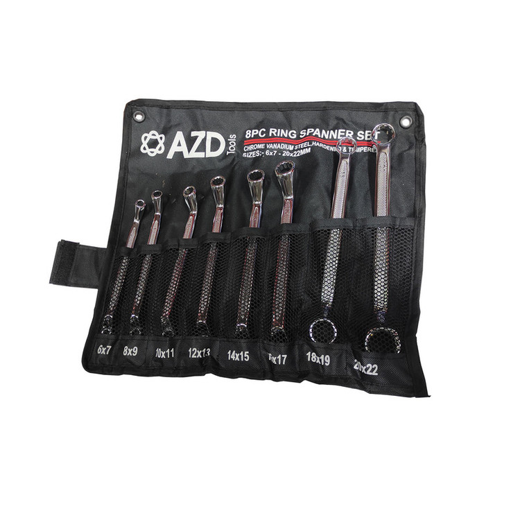 آچار دو سر رینگی ای زد دی مدل SMT-AZD--8PCS-RING SPANNERSET مجموعه 8 عددی