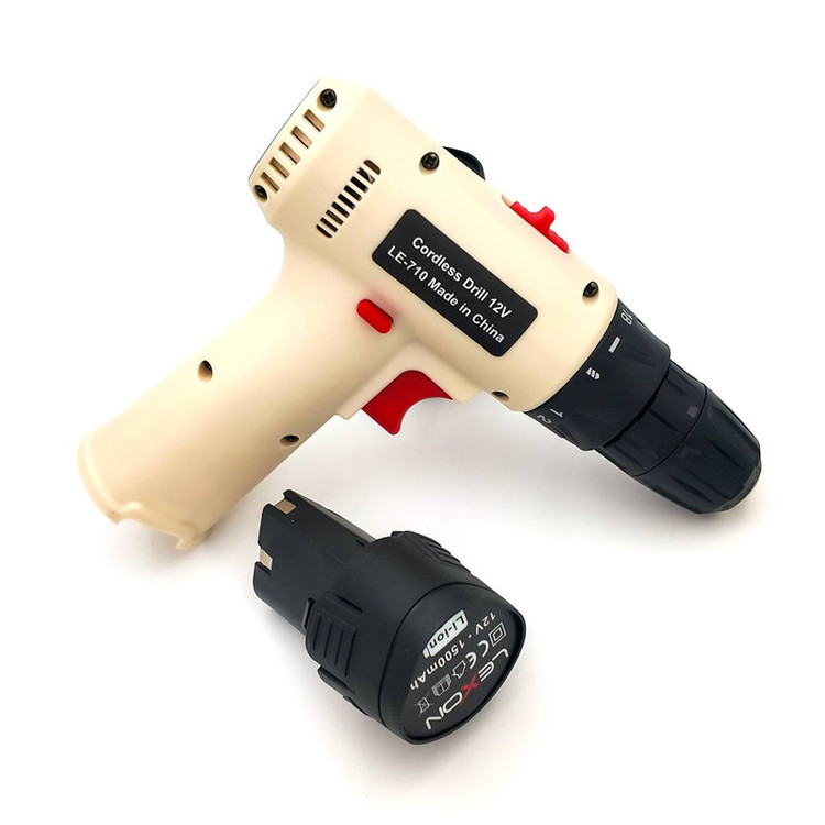 مجموعه 4 عددی دریل پیچ گوشتی شارژی 10میلی متری 12ولت لکسون کد ED-710