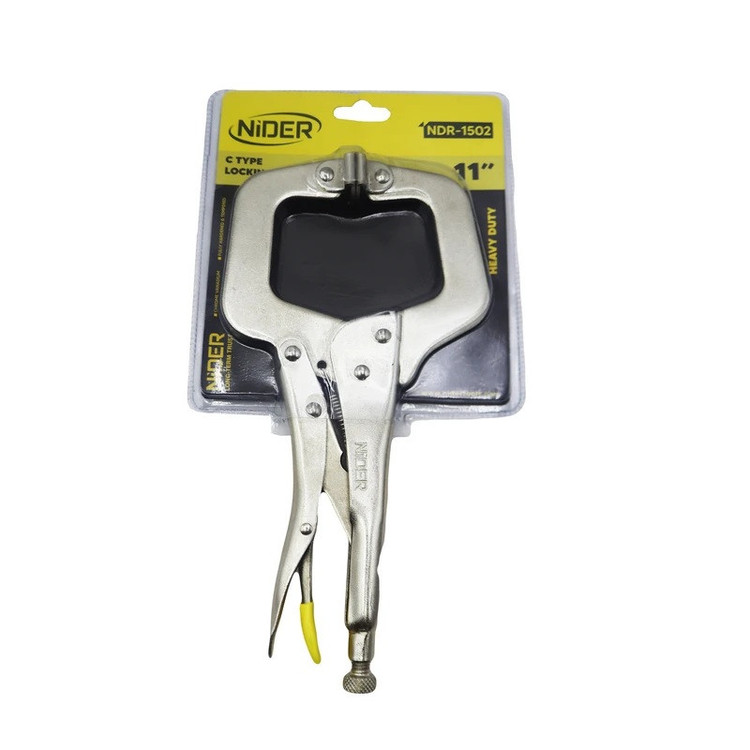 انبر قفلی ورق گیر نیدر مدل سی شکل کد SMT-11INCH-1502 سایز 11 اینچ