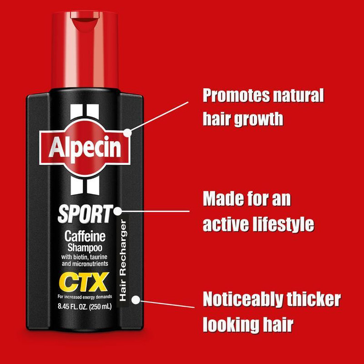 شامپو تقویت کننده مو آلپسین مدل Sport CTX حجم 250 میلی لیتر