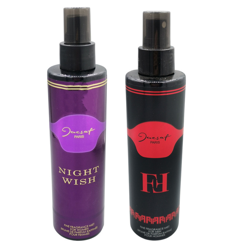 بادی اسپلش مردانه ژک ساف مدل FF حجم 200 میلی لیتر به همراه بادی اسپلش زنانه ژک ساف مدل Night wish حجم 200 میلی لیتر