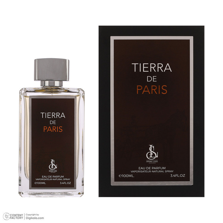 ادو پرفیوم مردانه اسپرینگ لیلیز مدل Tierra با رایحه گرم حجم 100 میلی لیتر